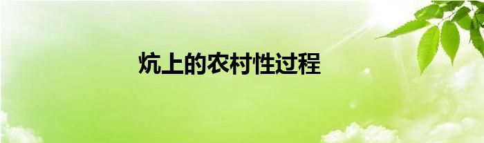 炕上的农村性过程